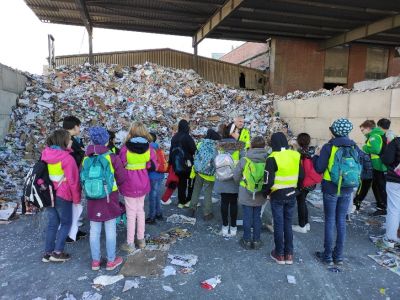Schüler besuchen die Entsorgungsfirma Fritsche